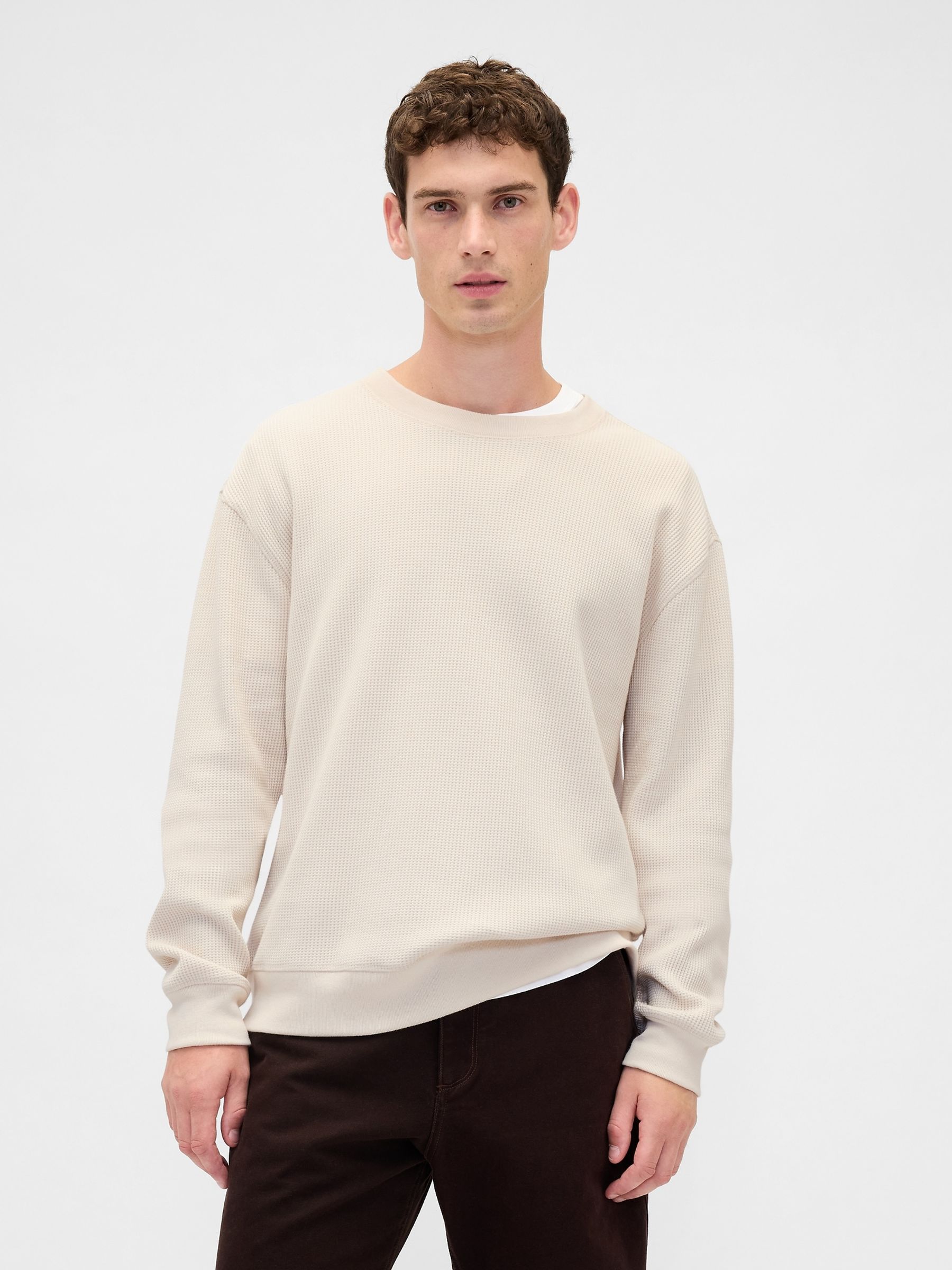 Crème - Gap Heavyweight Thermal Oversized T-Shirt