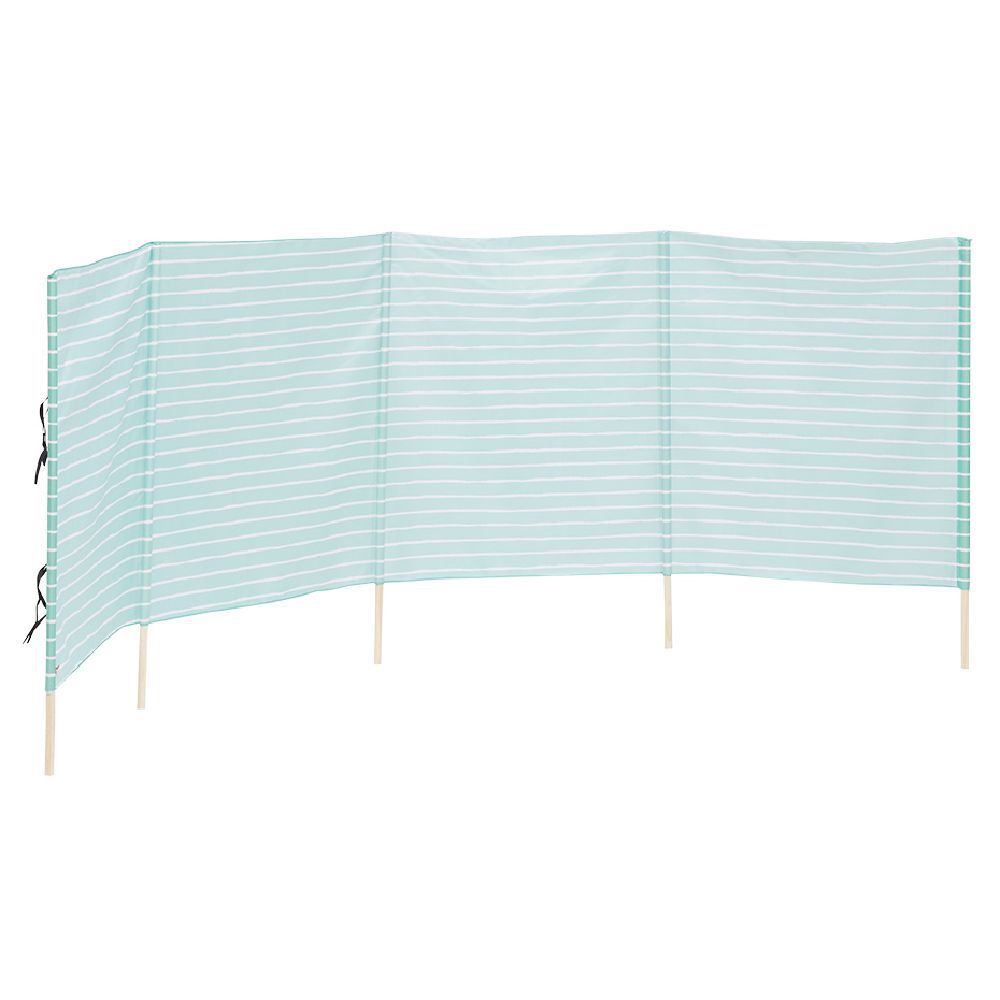 Paravent de plage Funky canvas 4 volets 5 piquets L300xH110cm