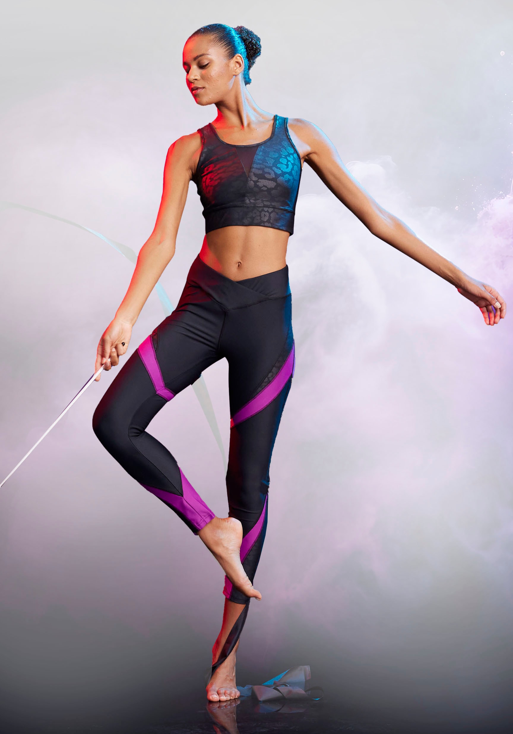 LASCANA ACTIVE Crop-Top , mit Leodruck