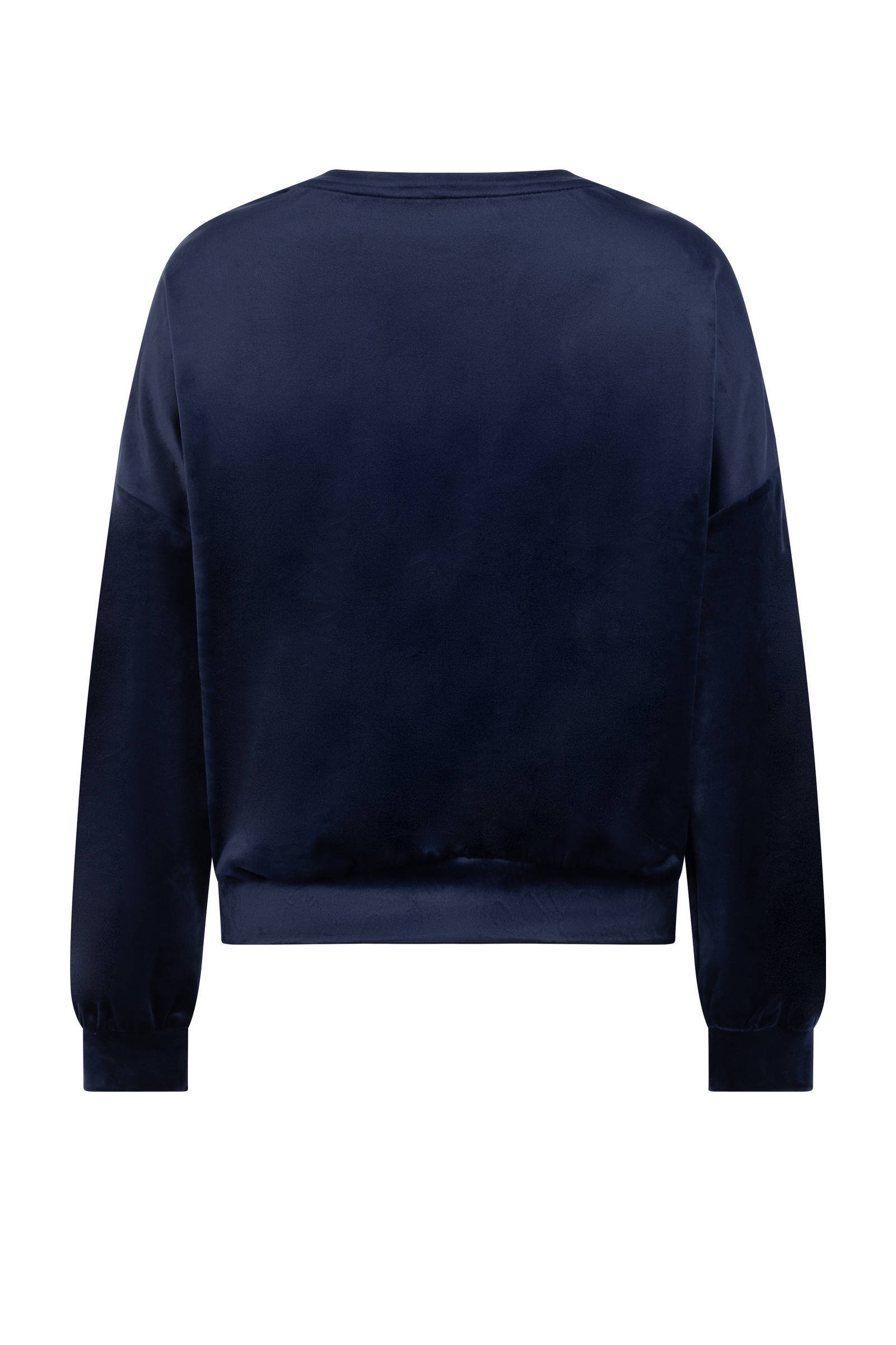 Hunkemöller fluwelen pyjamatop donkerblauw