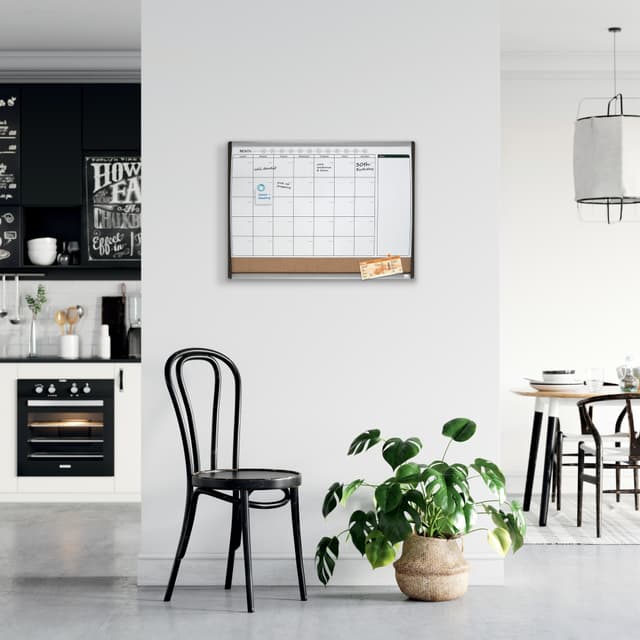 Nobo Lille magnetisk Whiteboard Planner med kork opslagstavle 58,5x43cm