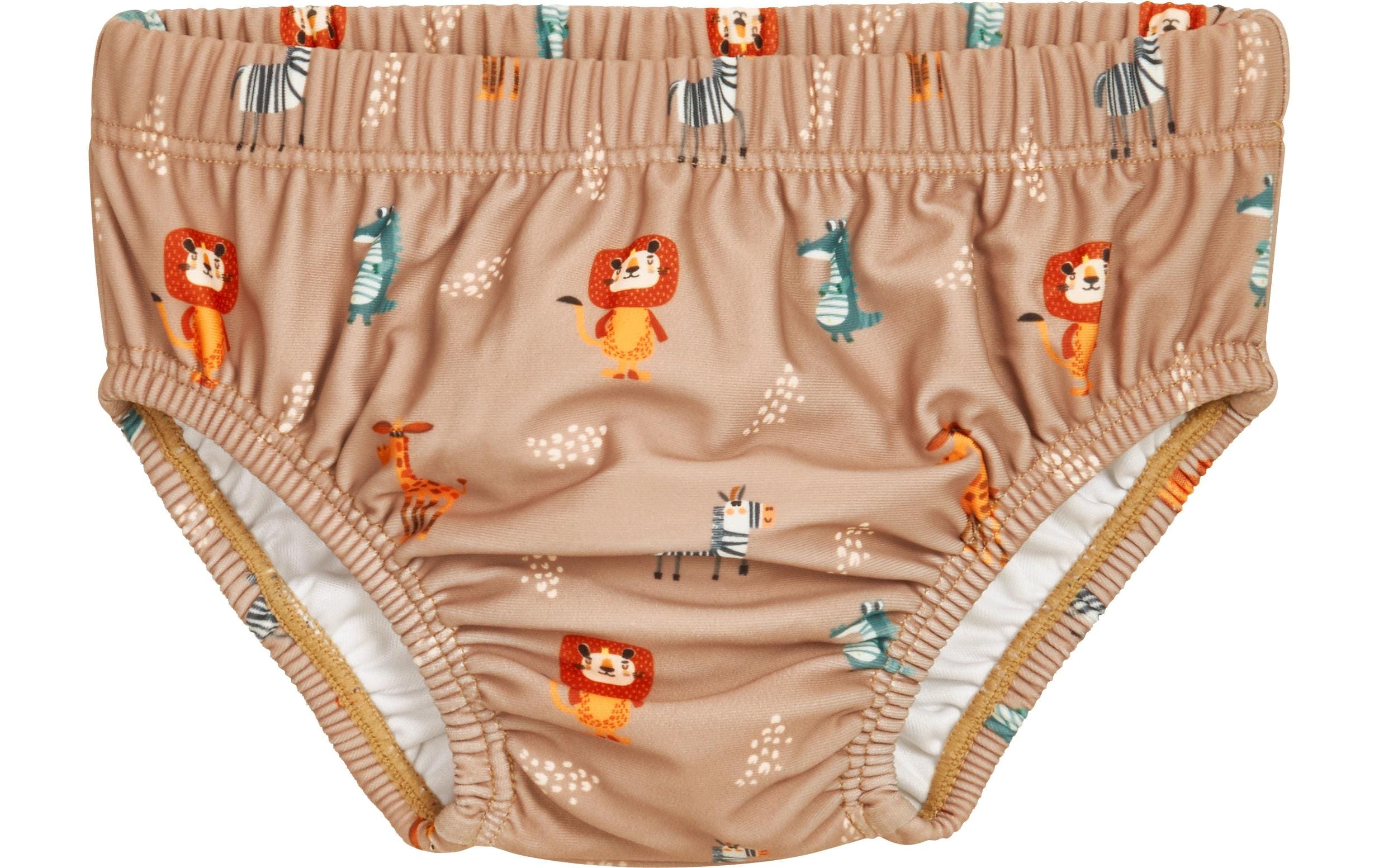 Schwimmwindel Wildtiere Braun Gr. 74/80Windelhose mit UV-Schutz für Jungen