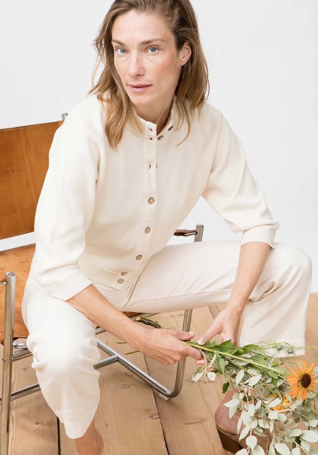 Jungle Folk Cardigan Barranco Ivory