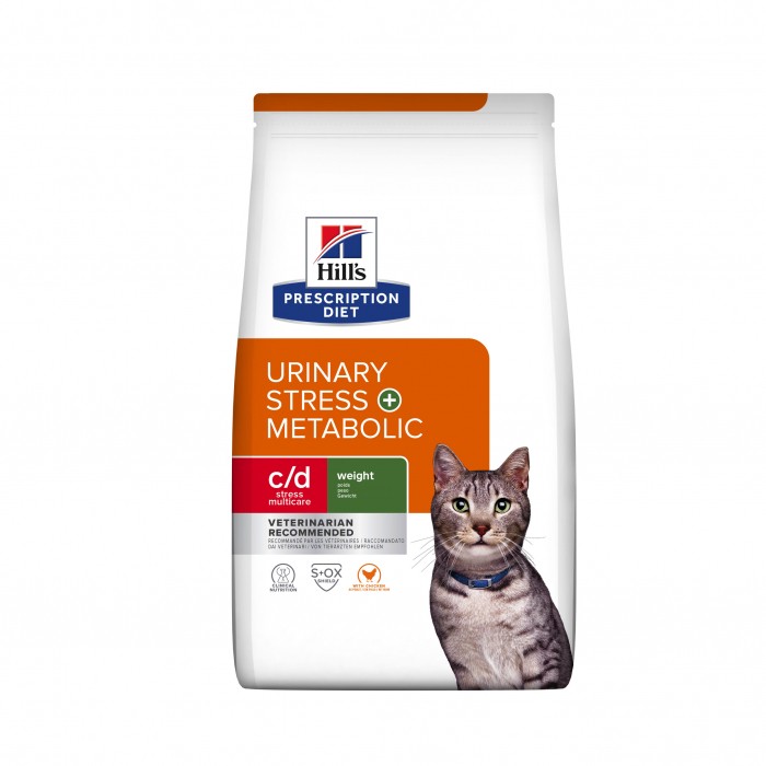 HILL'S Prescription Diet c/d Urinary Stress Multicare + Metabolic au Poulet - Croquettes pour chat