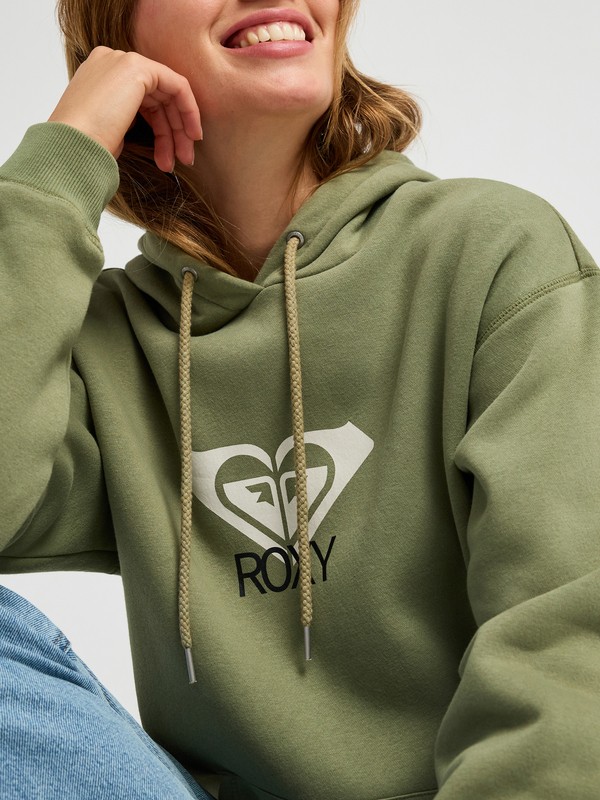 Surf Stoked Brushed Art Sweat à capuche Vert Femme