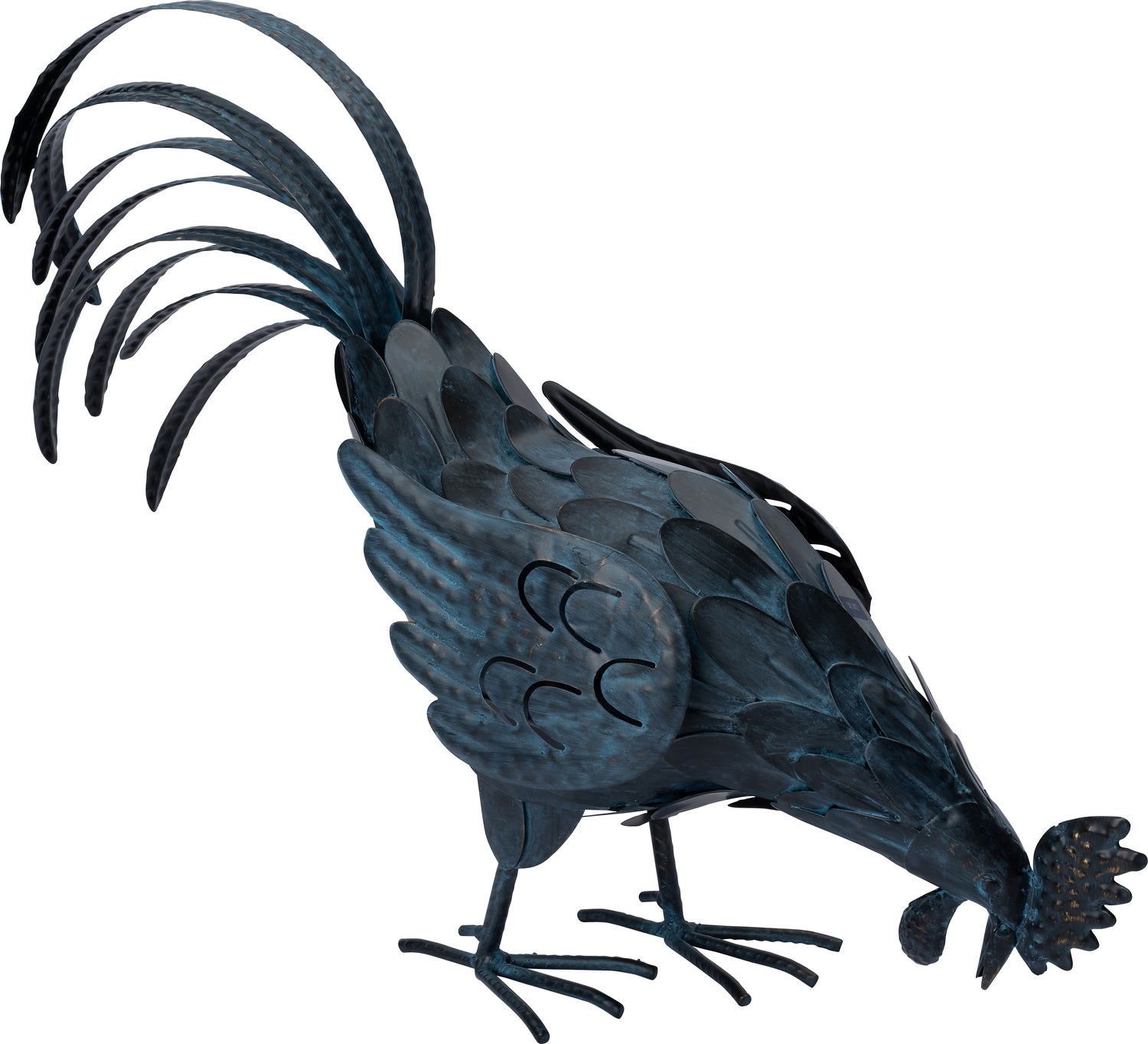Intratuin tuinbeeld Pollo haan blauw 56 x 77 x 38 cm