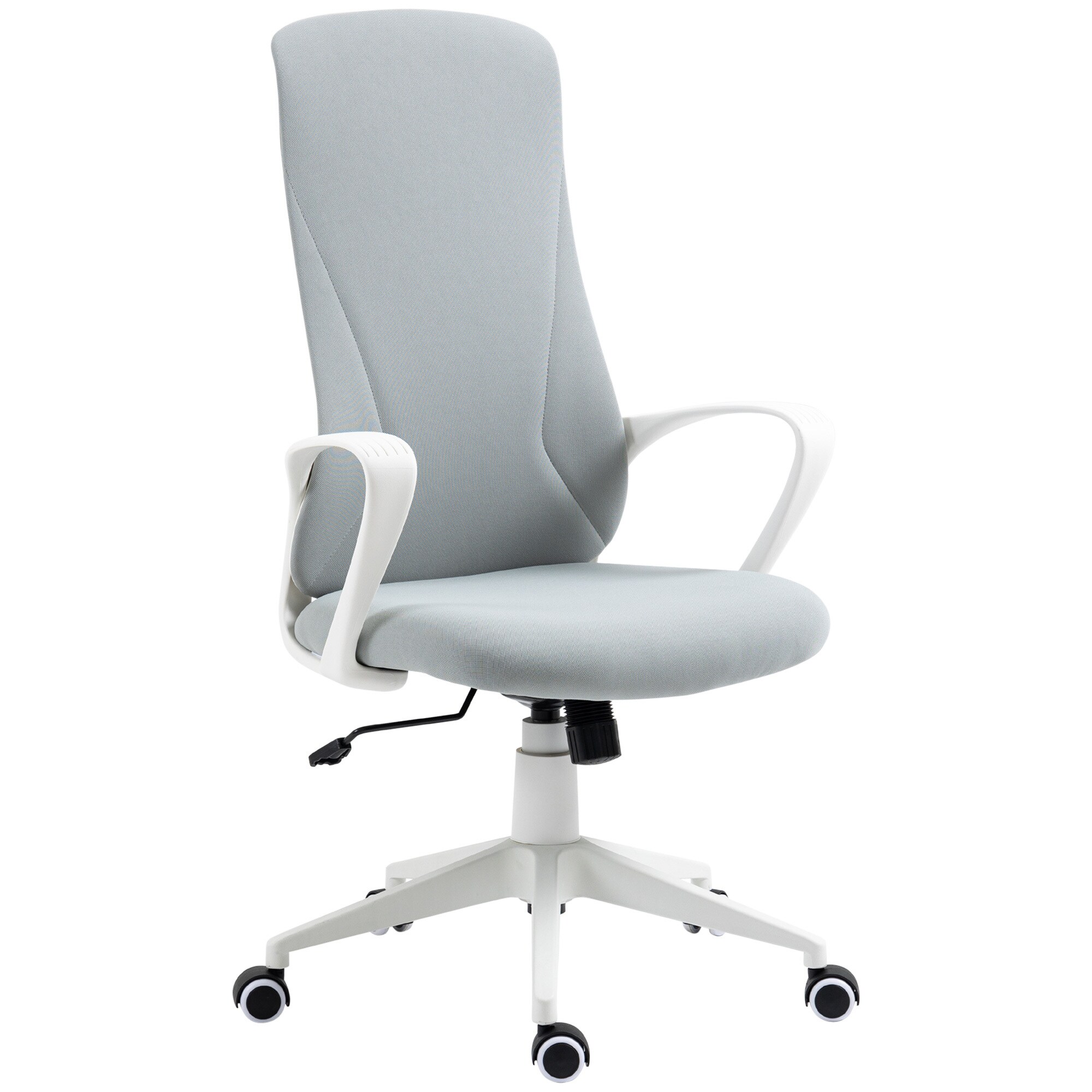 Vinsetto Bürostuhl mit Wippfunktion grau 62L x 56B x 110-119,5H cm