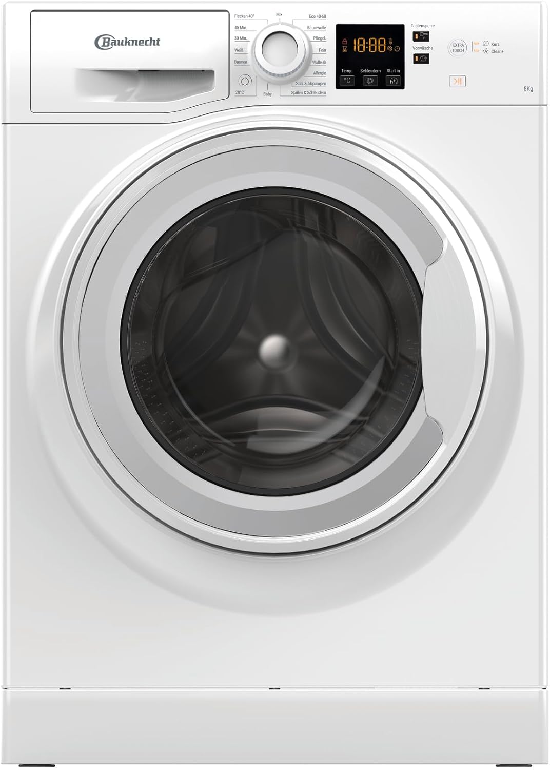 Bauknecht WAM 814 A Waschmaschine Frontlader/8kg/Energieeffizienzklasse A/Kurz 45/Anti-Allergie-Programm/Wolleprogramm/Kurz 30/Startzeitvorwahl/AutoClean/Flecken 40°