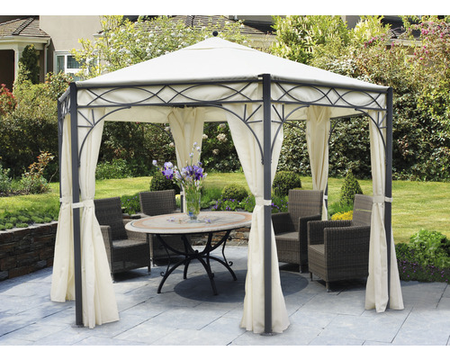 Paviljoen Bellavista – Home & Garden® 3,45 x 3,45 x 2,70 m hexagonaal beige