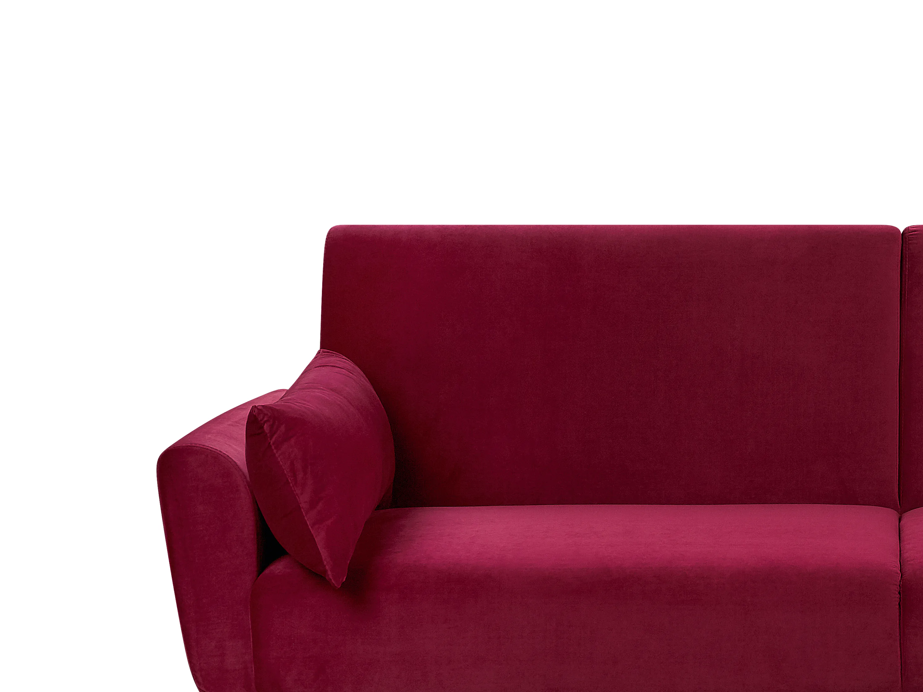 Slaapbank 3-zits EINA Fluweel Bordeauxrood