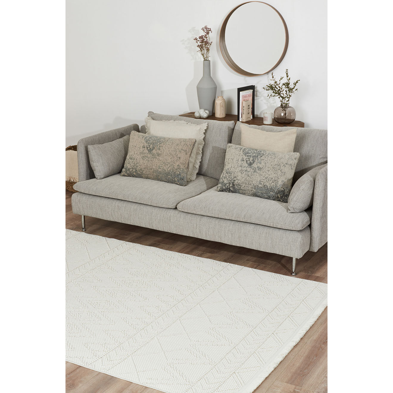 Nazar Rugs Tapis Bali 735 crème - 80x150 cm
