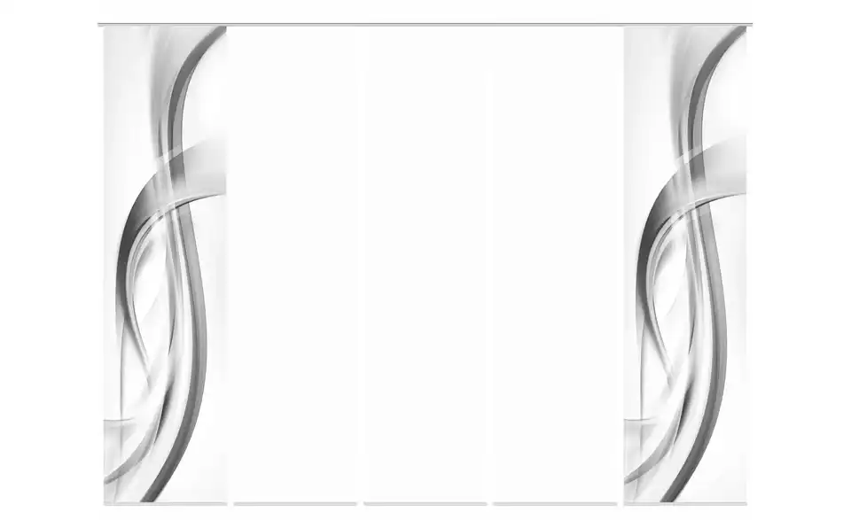Schiebevorhang Set 5tlg. Grau 5er-Set