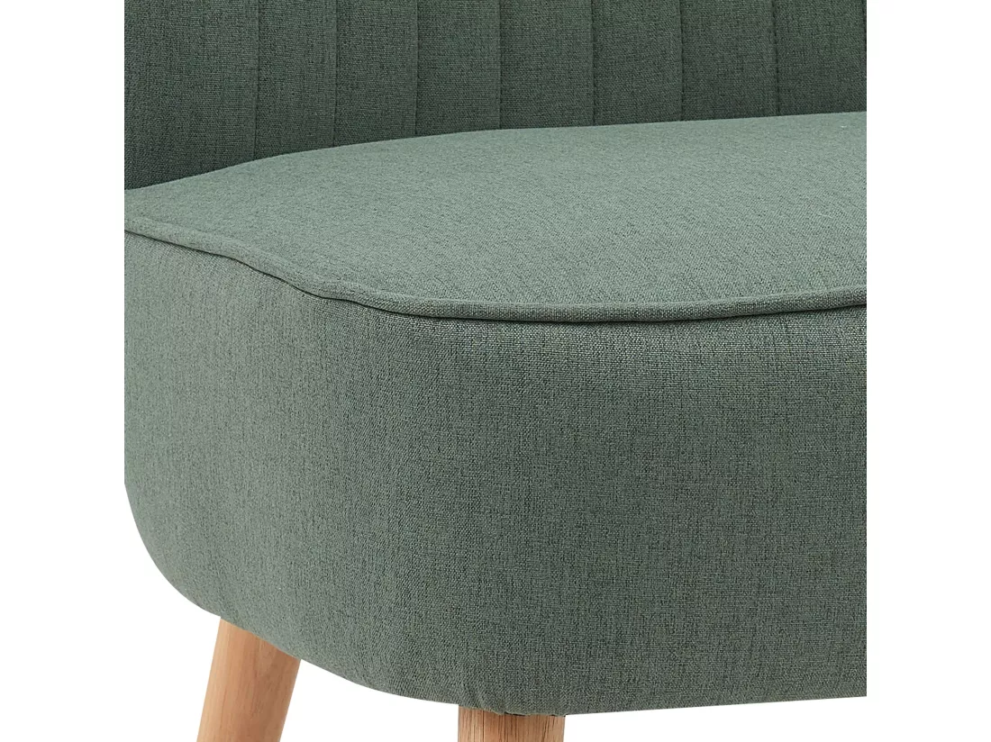 Lot de 2 fauteuils style crapaud en tissu vert