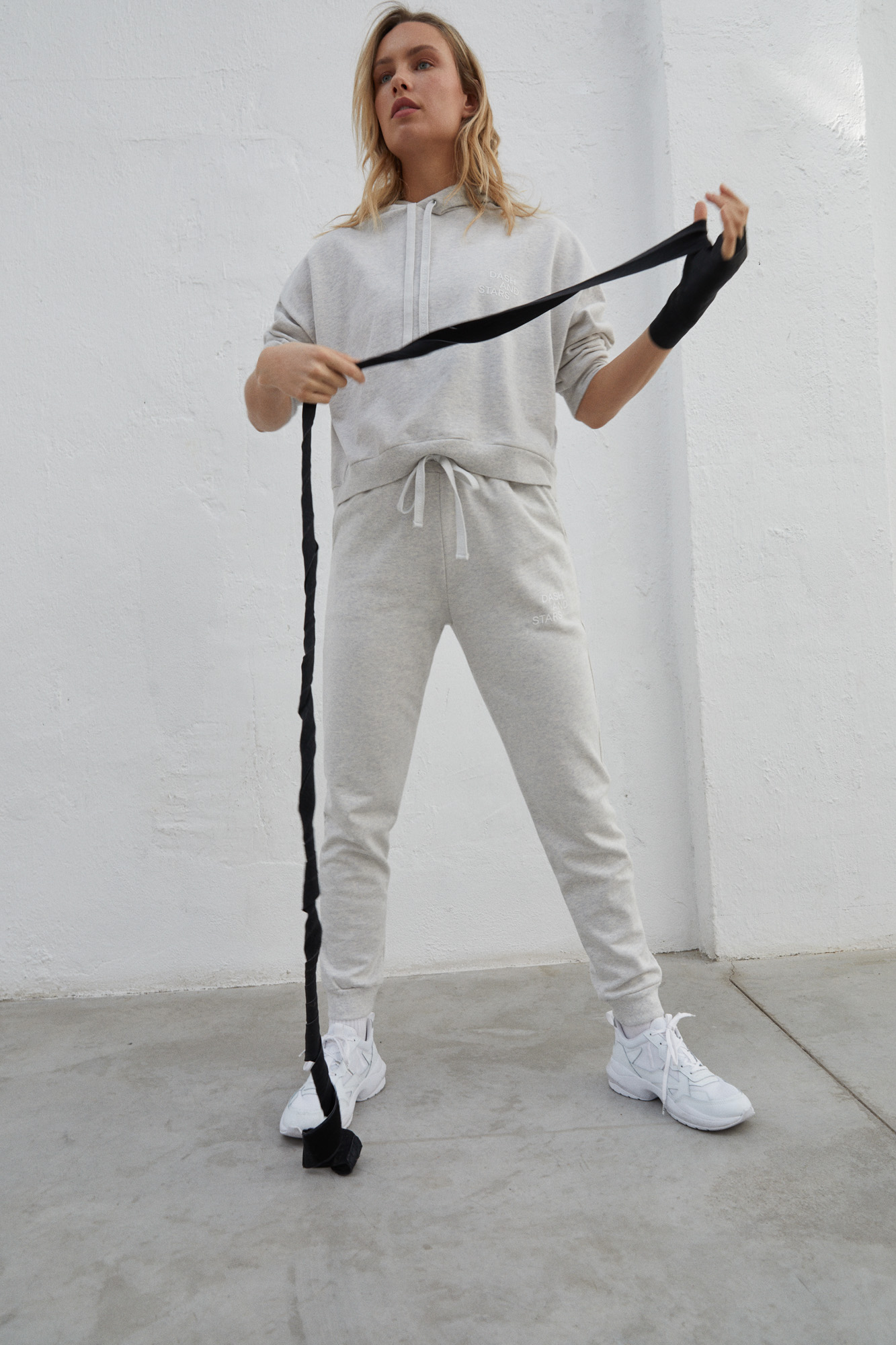 Calça jogger cinza, 100% algodão