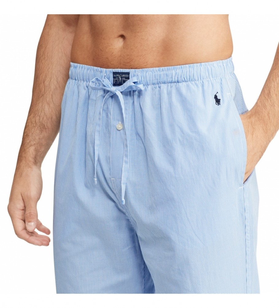 Pijama de duas peças azul Ralph Lauren