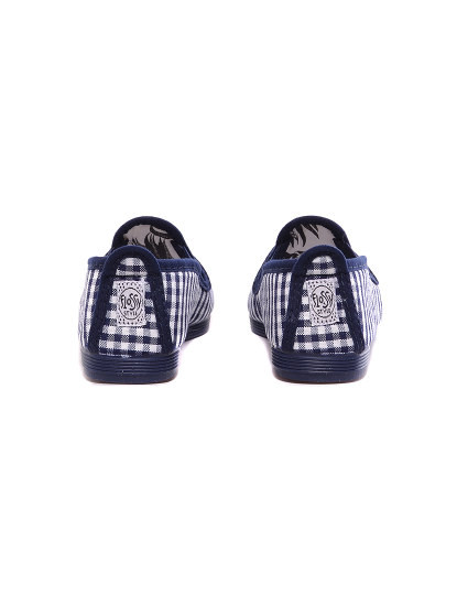 Navy Check Print Espadrilles