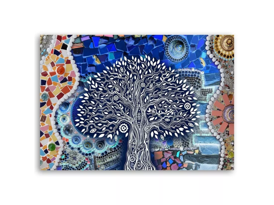 Tableau bois arbre de vie - 60 x 40 cm