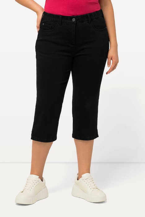 Capri Jeans Sarah, schmale 5-Pocket-Form, Saumschlitz