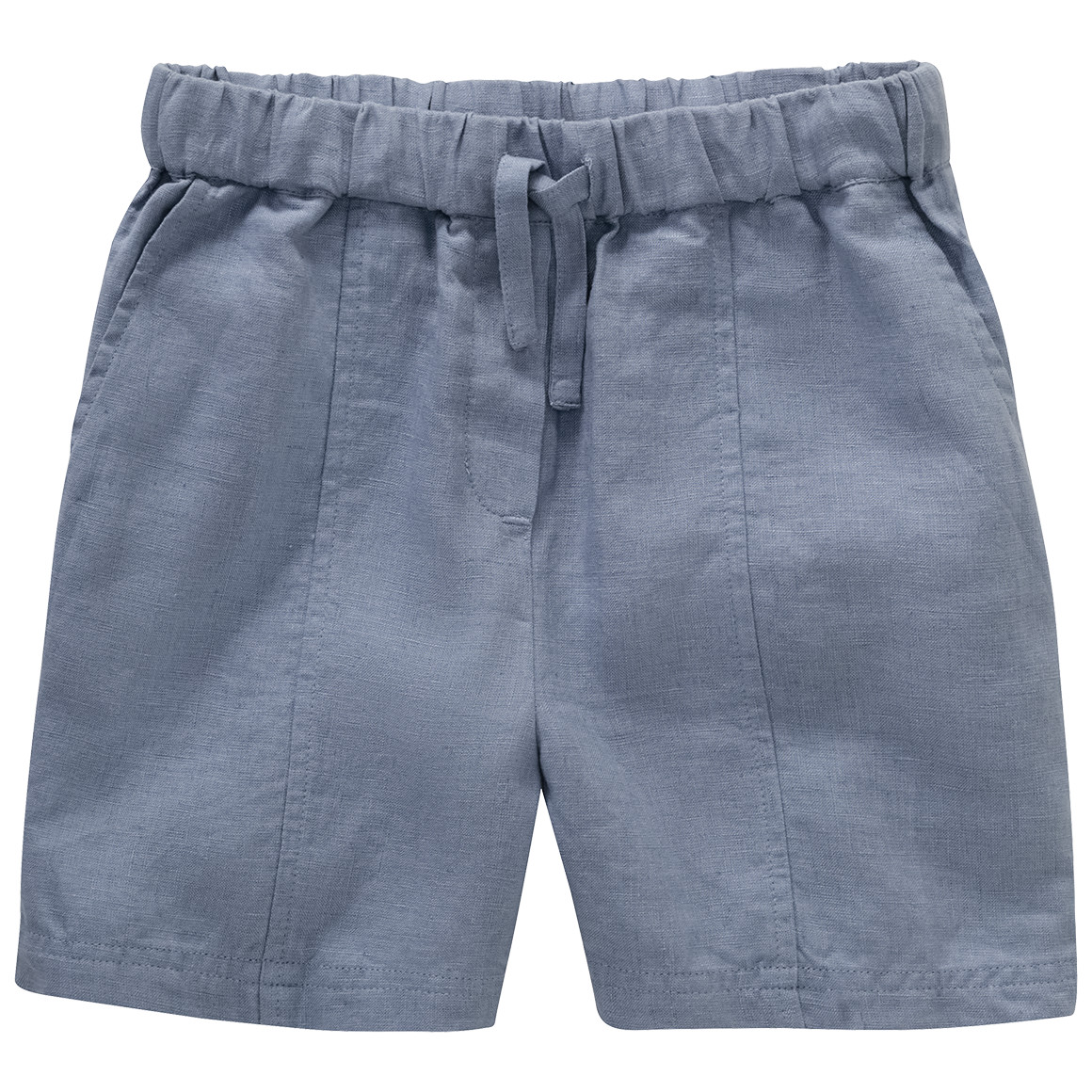 Jonas Nielsen Mädchen Leinen-Shorts mit Tunnelzug blaugrau