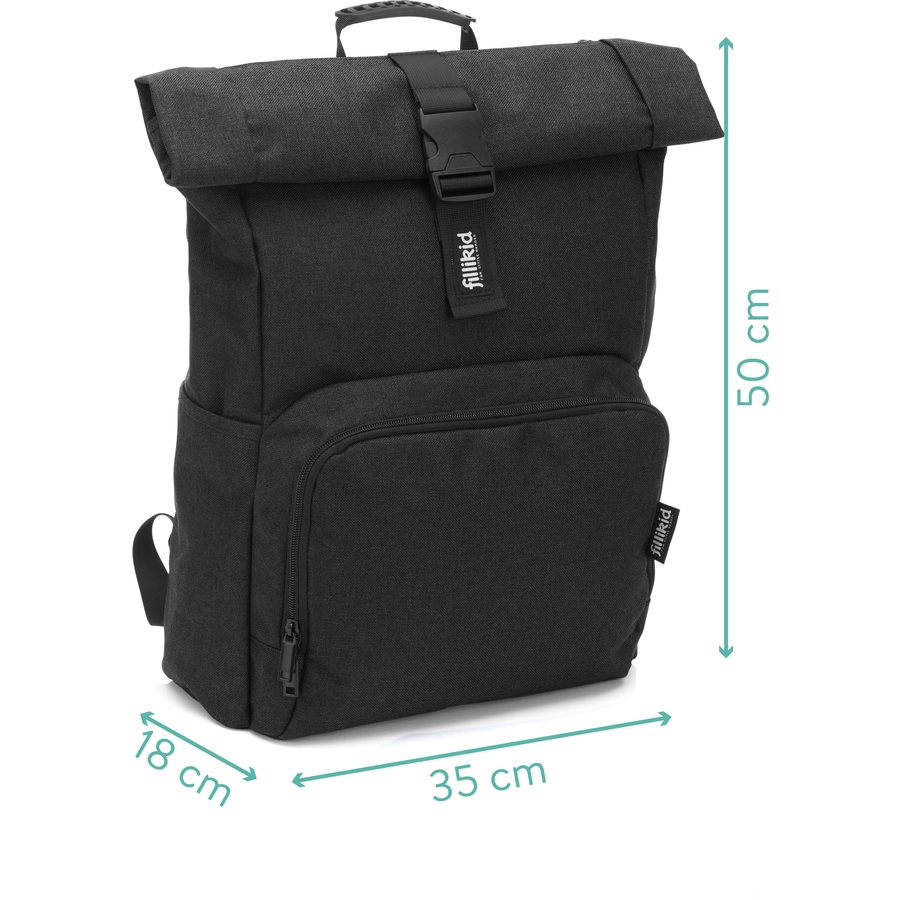 fillikid Wickelrucksack Tokio schwarz