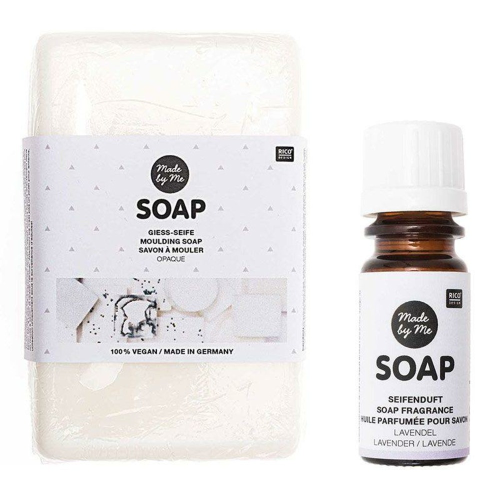 Savon à mouler opaque 100% vegan 250 g + huile parfumée lavande