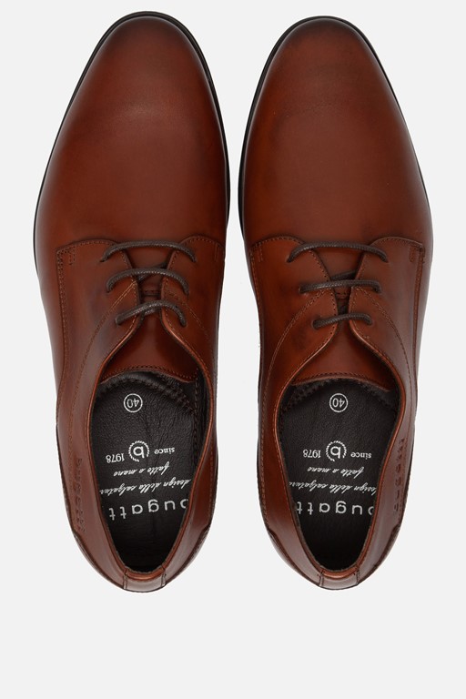 Bugatti Mevit Veterschoenen cognac Leer
