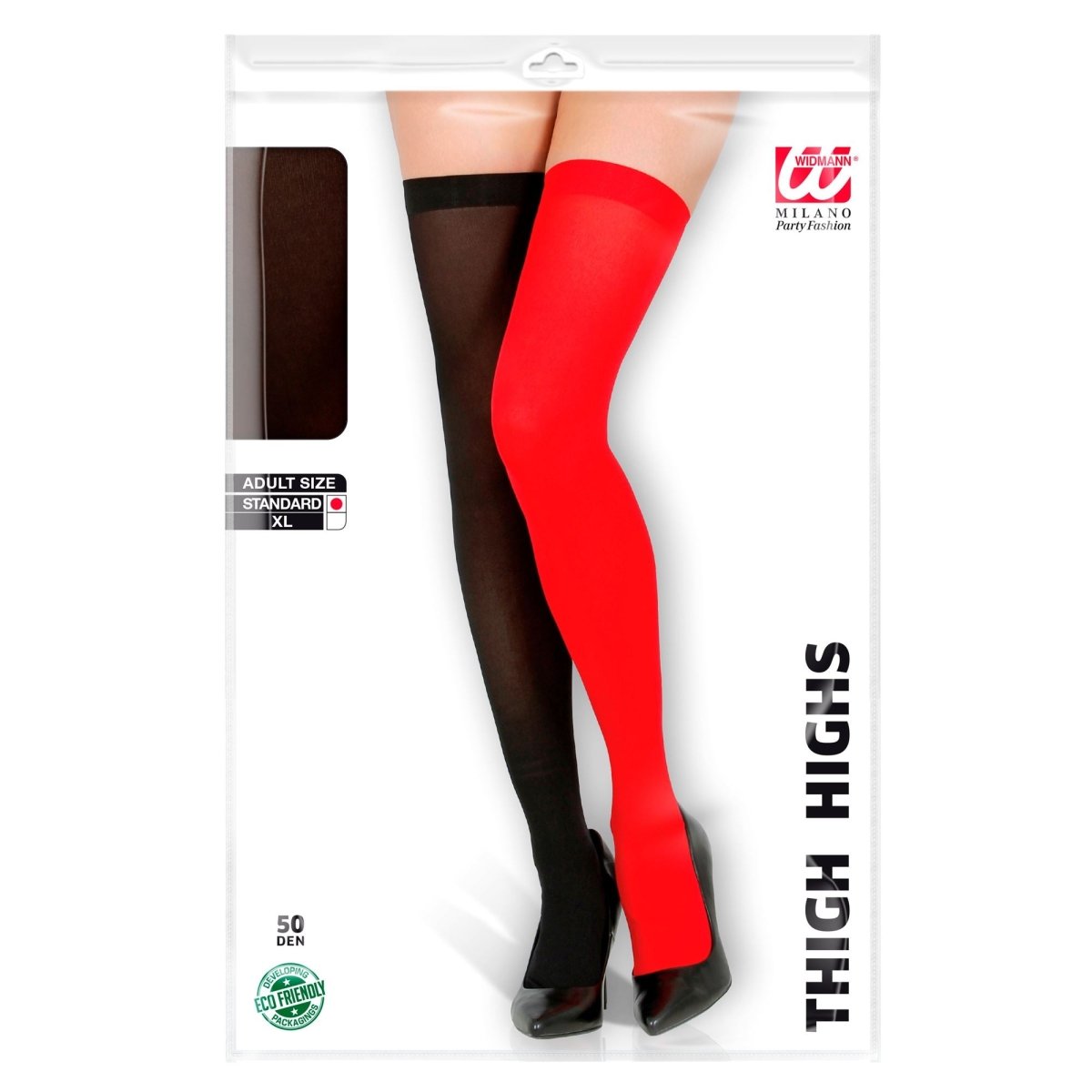 Halloween Kousen Rood Zwart