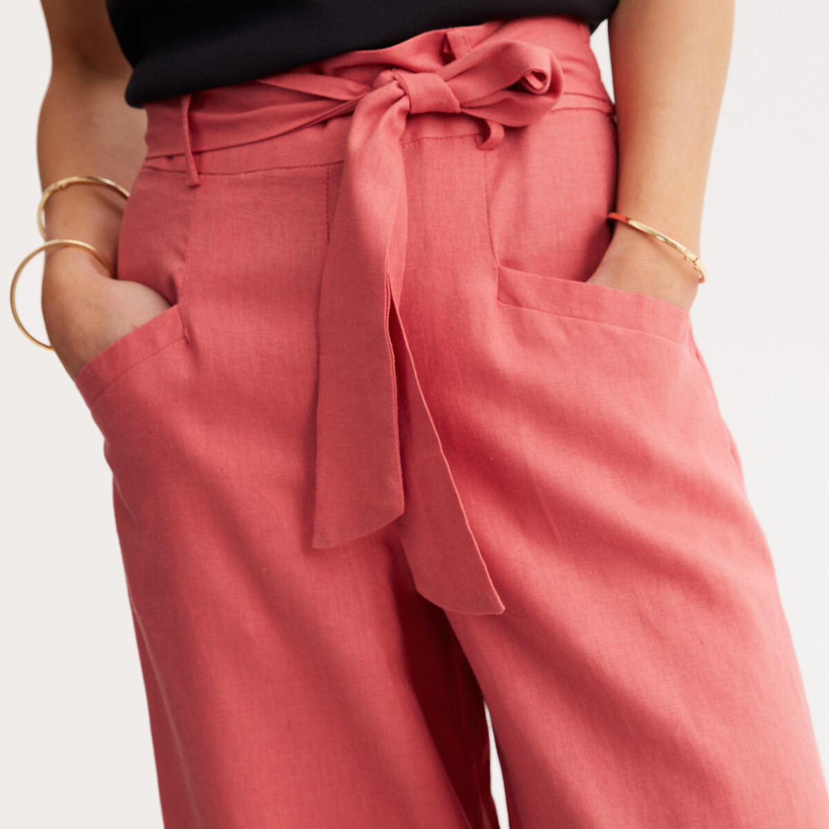 ANNE WEYBURN<br>Calças largas cropped