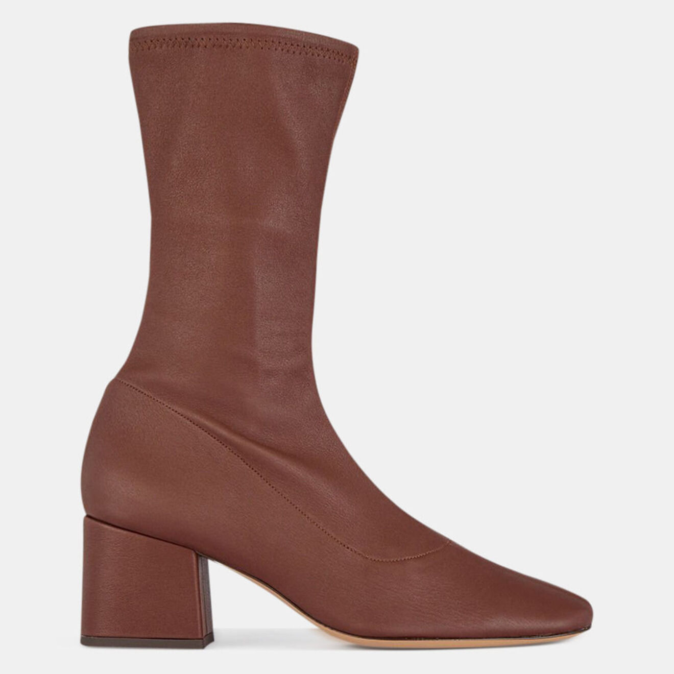 By Far Bottines en Cuir Maya marron - Talon 6,5 cm