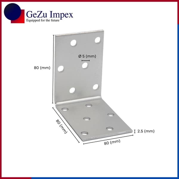 Spikerplatevinkler 80x80x80x2.5 mm, 28stk