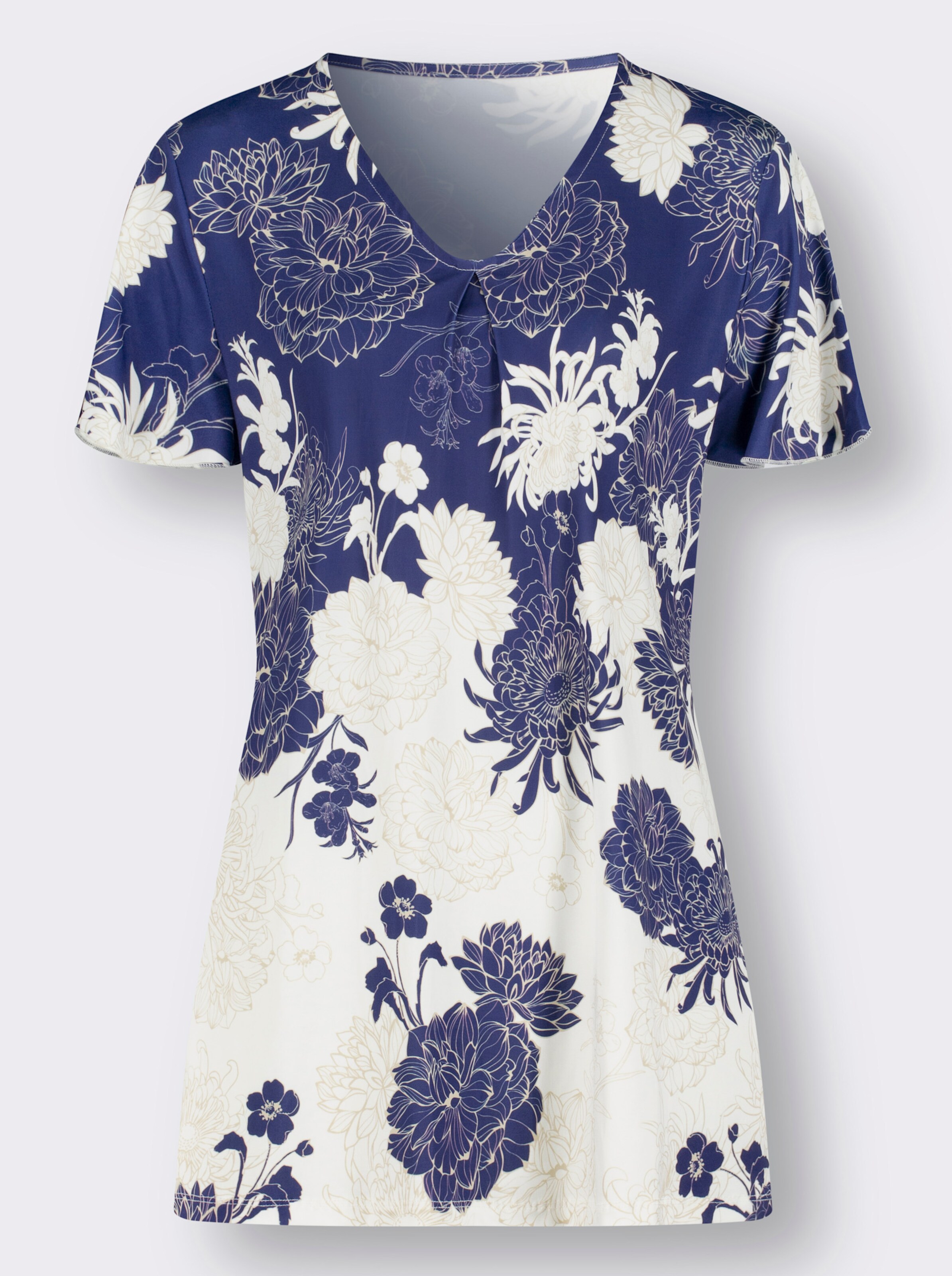 Longshirt mit figurschmeichelnden Details