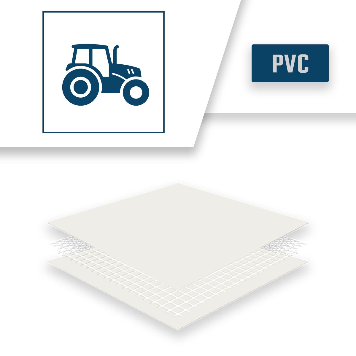 Bâche agricole 4x4 m blanc crème - qualité 5 ans tecplast 506ag - bâche pvc