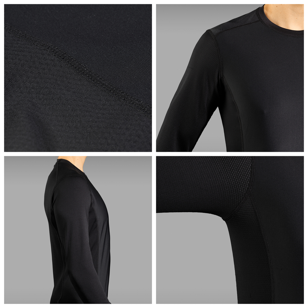 GripGrab Vindafvisende langærmet baselayer sort