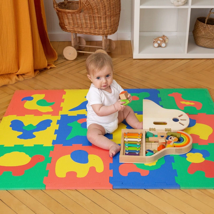 Hakuna Matte Puzzlematte für Babys - Safari Tiere