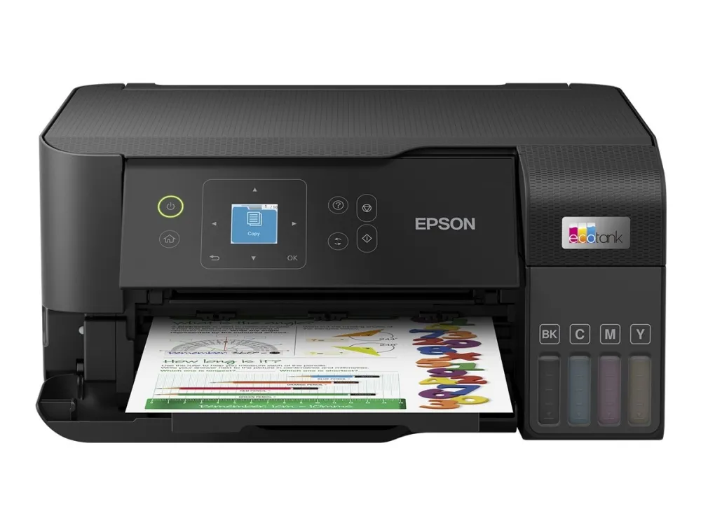 Epson EcoTank ET-2840 - Multifunktionsprinter - farve - blækprinter - ITS - A4 (medie) - op til 15 spm (udskriver) - 100 ark - Wi-Fi, USB - sort