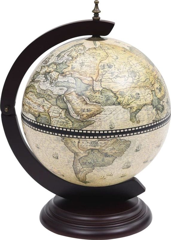 vidaXL - Globebar - Tafelmodel - Groen - Eucalyptushout