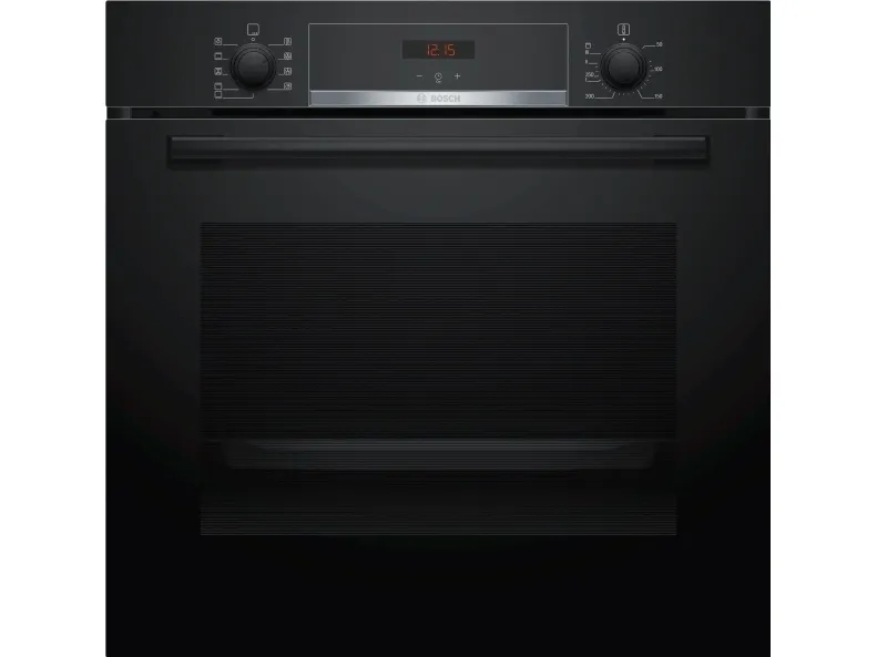 Bosch Serie | 4 HBA534EB0 - Ovn - til indbygning - niche - bredde: 56 cm - dybde: 55 cm - højde: 58.5 cm - med selv-rengøring - Klasse A - sort