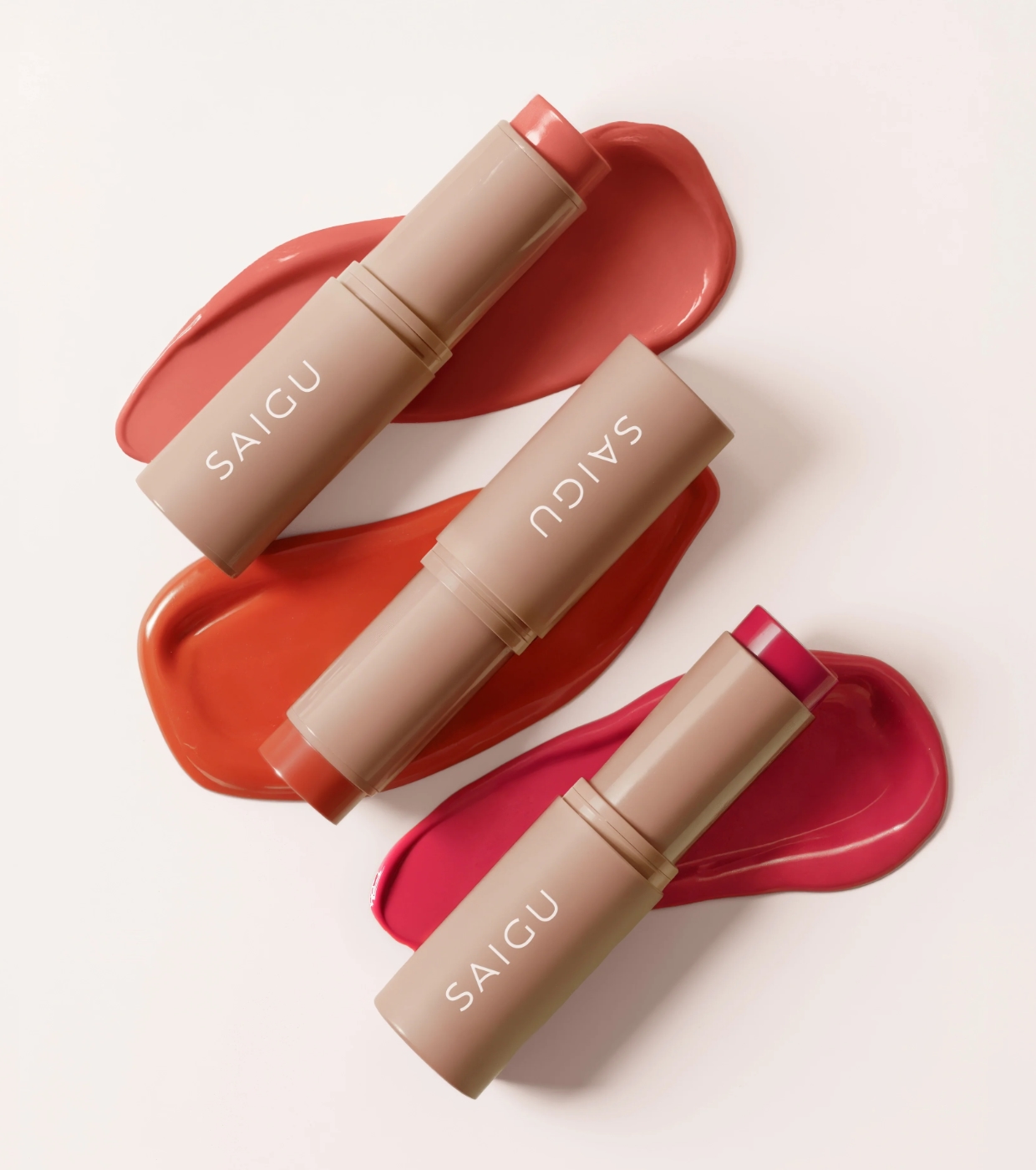 Saigu Cosmetics - *Mediterranean Glow* - Blush em bastão Melting Blush - Pink Pomelo
