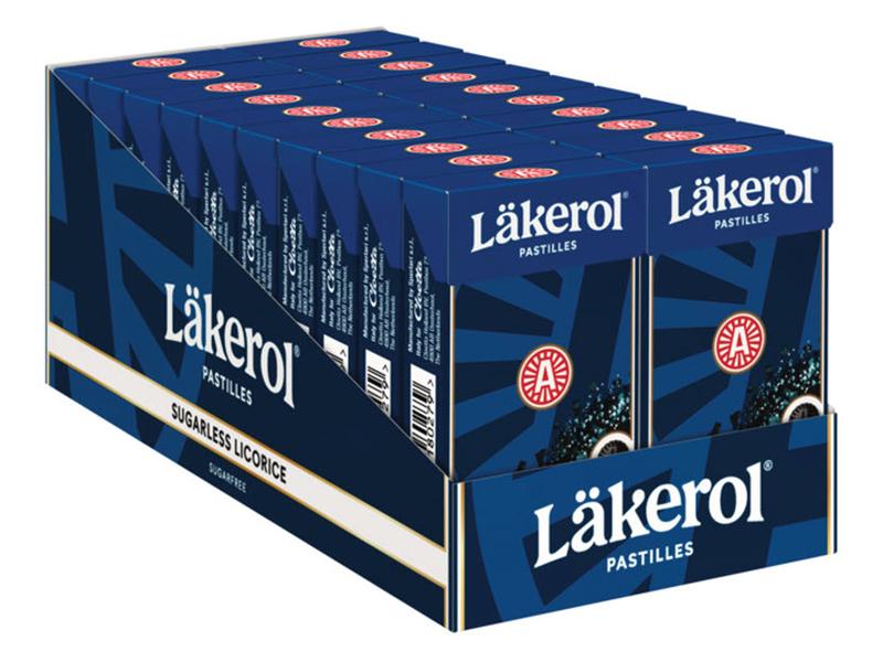Läkerol Bonbons Sugarless Licorice 20 x 27 g Leckere Pastillen mit Lakritzgeschmack