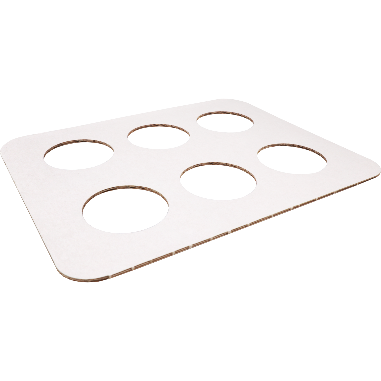 Draagtray, 6-gaats, 280x220x golfkarton, wit