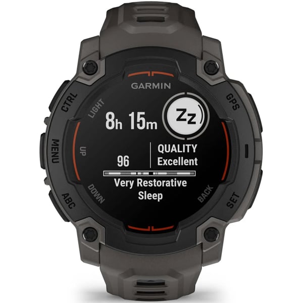 SFS195_Cardio et GPS GARMIN INSTINCT E 45 MM BLACK BEZEL W/ CHARCOAL BAND