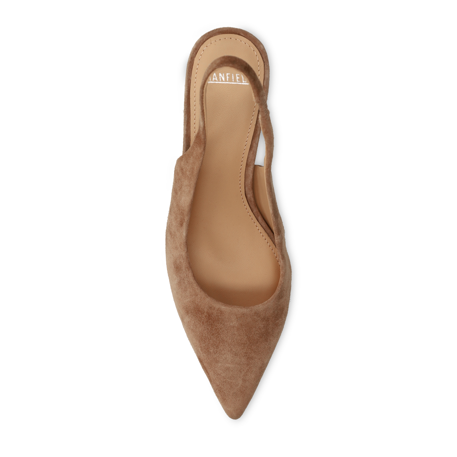 Bruine suède slingbacks