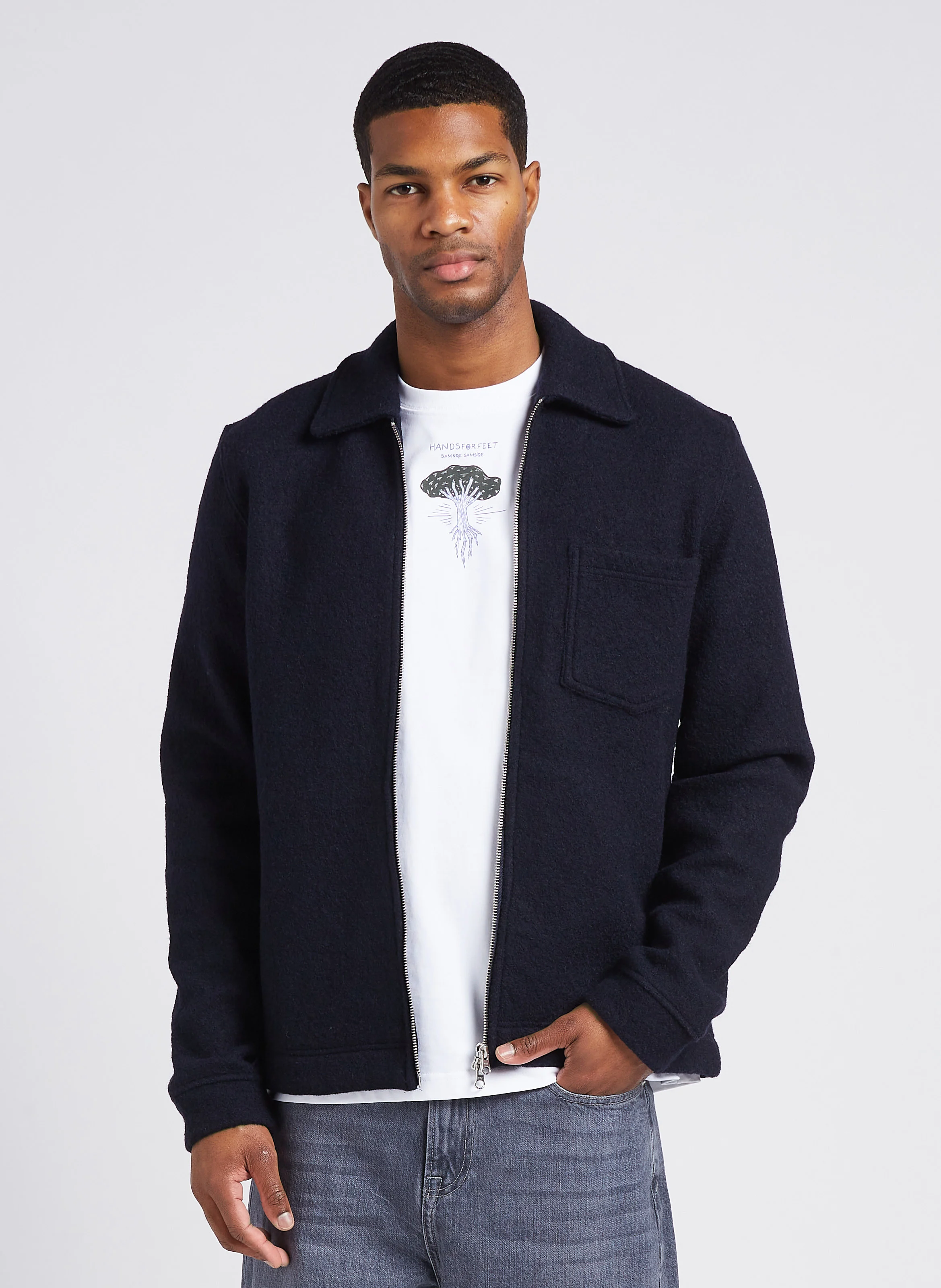 HANNES - Veste en laine | Bleu