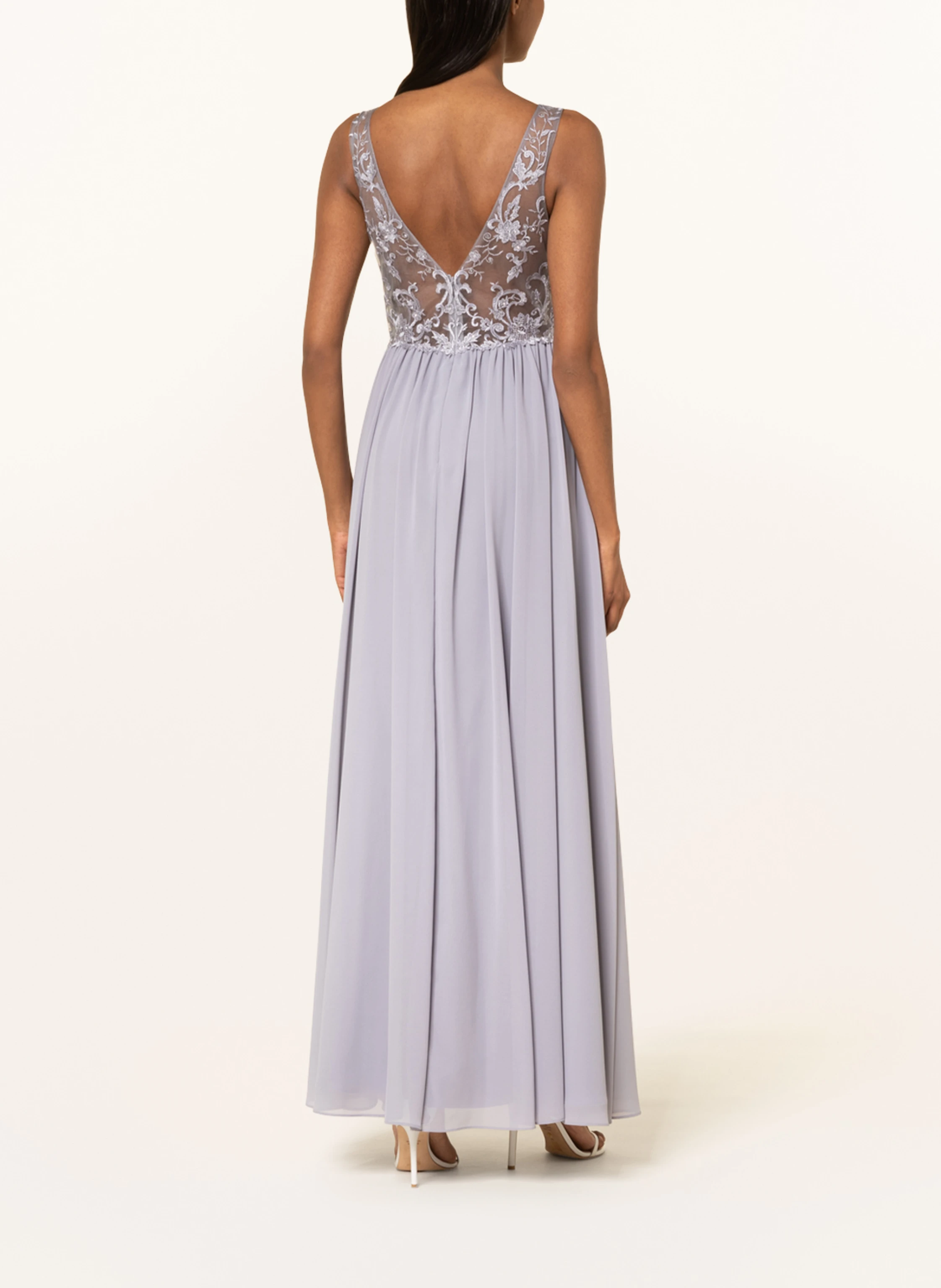 LAONA Abendkleid mit Spitze und Schmucksteinen