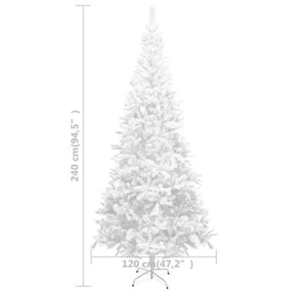 vidaXL - Kunstkerstboom - Wit - 240 x 120 cm