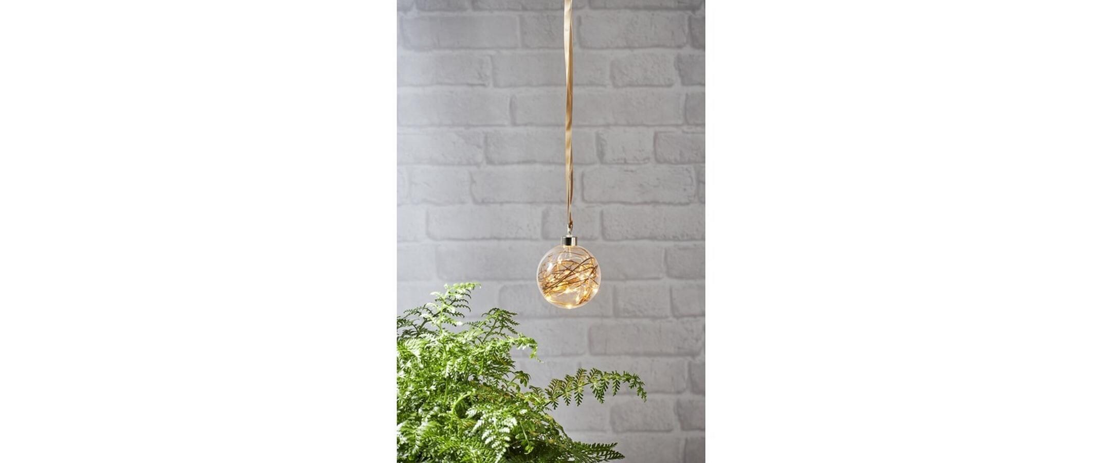 Weihnachtskugel Glow 15 LED, 10 cm, indoorWeihnachtskugel mit Beleuchtung