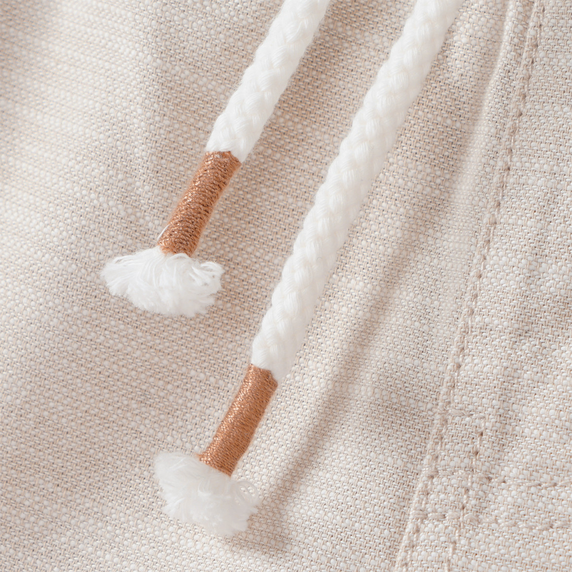 Baby Shorts aus strukturierter Baumwolle hellbeige