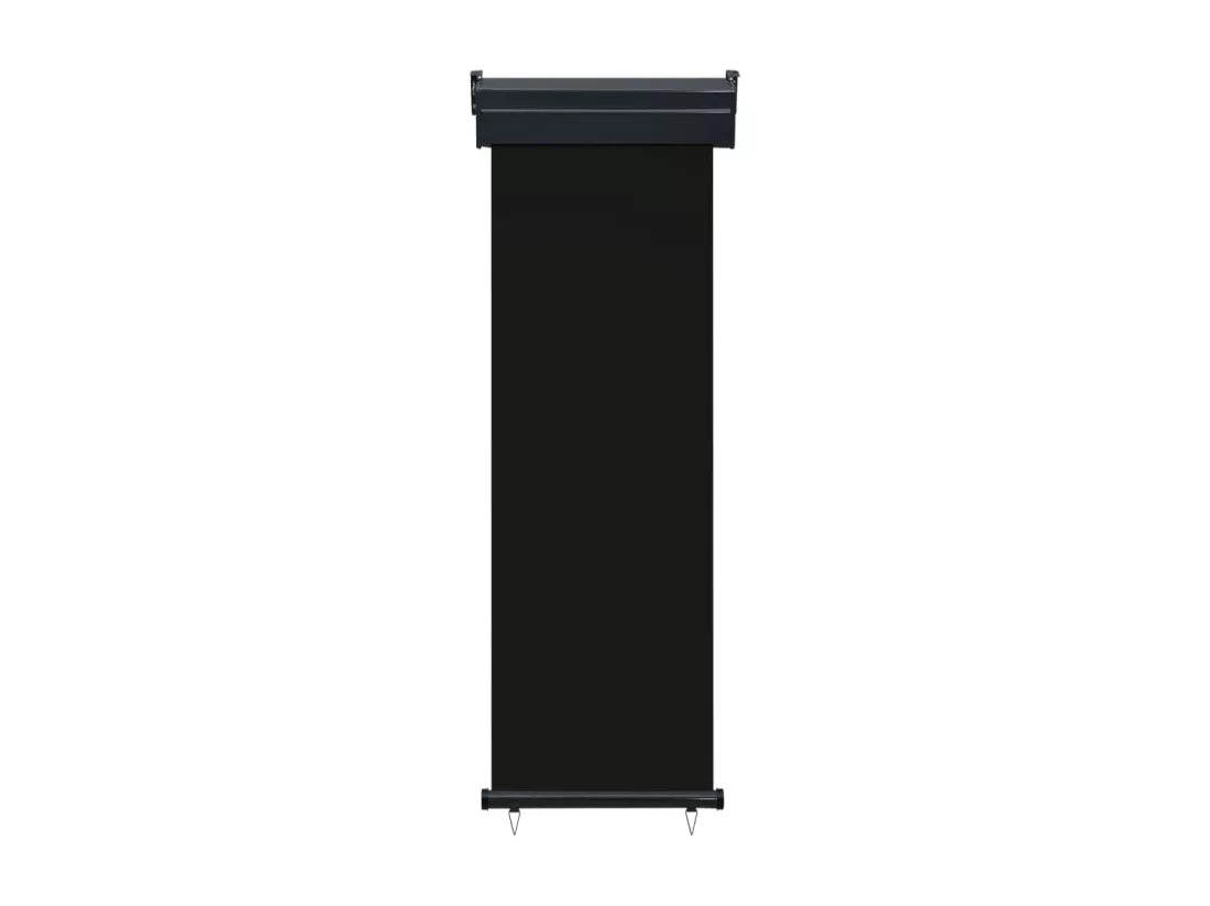 Auvent paravent store brise-vue noire 60 x 250 x 50 cm 02_0007036