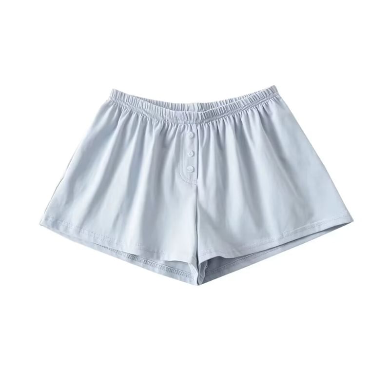 Bazer - Effen pyjamashort met elastische taille