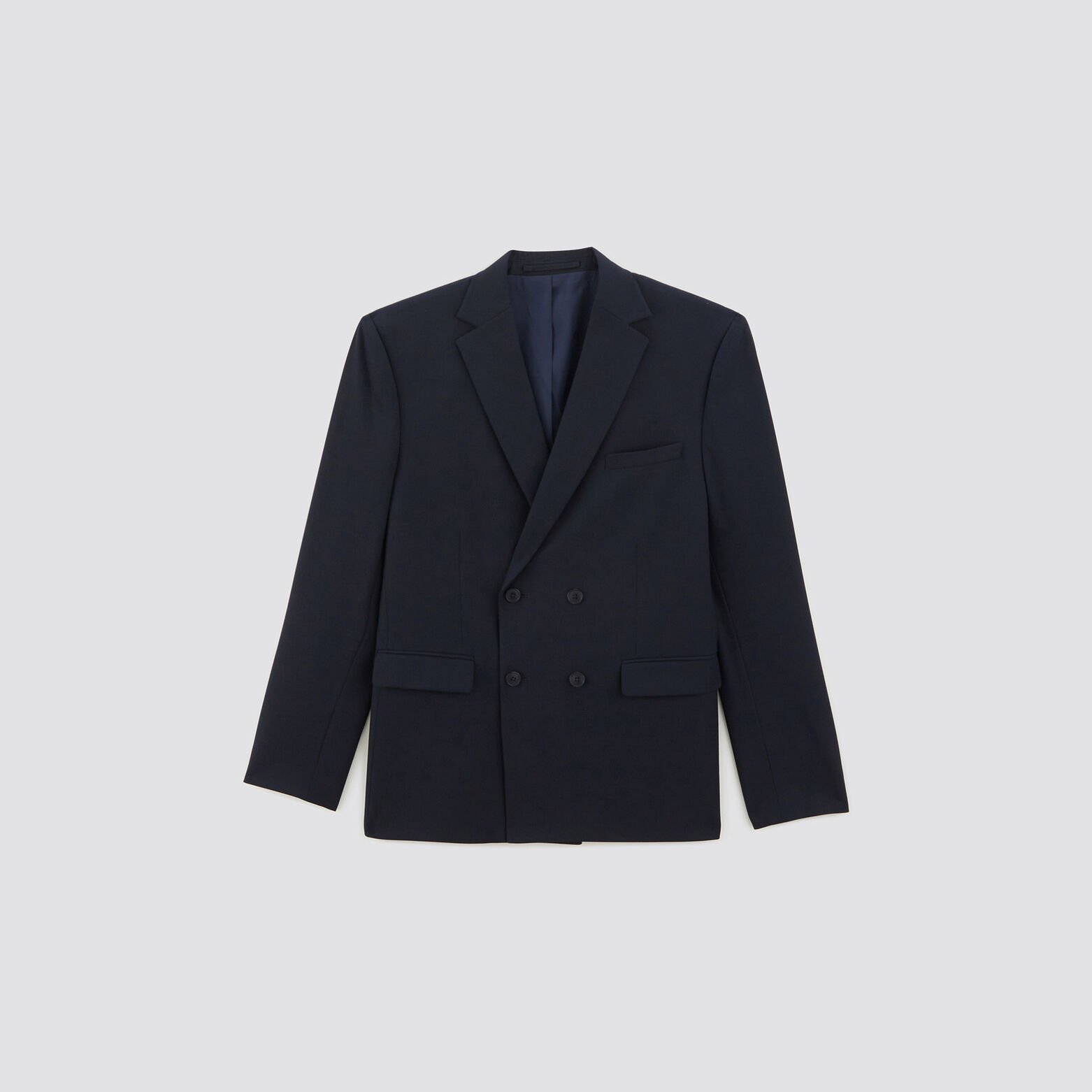Veste regular croisée Bleu